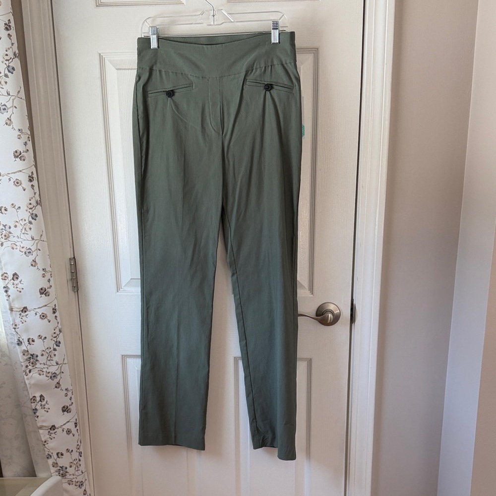Elegant Green Women's Straight Leg Pants